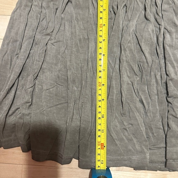 Dove Gray Pleated Mini Skirt Small Cottagecore Boho Coastal - Picture 10 of 10